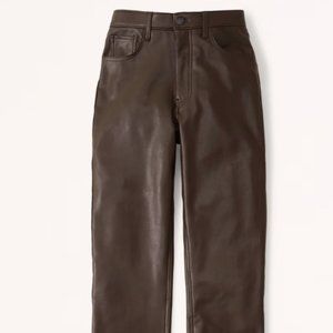 Abercrombie Women's Vegan Leather 90's Straight Pant